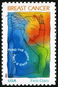 First US Semi Postal Stamp 1998 Breast Cancer Research