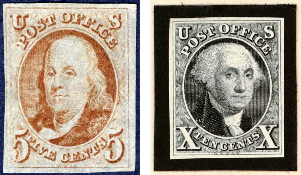 First US Postage Stamps